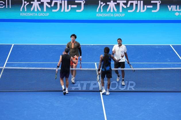 TENNIS - Internazionali di Tennis - Kinoshita Group Japan Open Tennis Championships 2025 India s Rohan Bopanna and Japan s Takeru Yuzuki pair won their Men s doubles Semi finals against United states pair Christian Harrison and Evan King in Japan open tennis tournament ATP500 2025 at Ariake Tennis stadium in Tokyo, Japan on September 29, 2025 tokyo Japan  Copyright: xIPAxSport ABACAx
