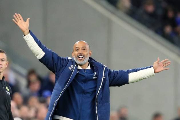 29th September 2025; Hill Dickinson Stadium, Liverpool, England; Premier League Football, Everton versus West Ham United; West Ham United manager Nuno Esp& xed;rito Santo reacts  DavidxBlunsden