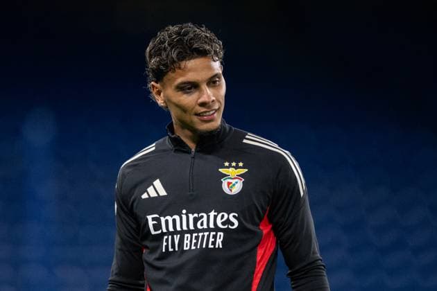 GB, London - 29 September 2025 : Richard Rios Montoya of S.L. Benfica during the training Session before match against Chelsea FC for UEFA Champions League 2025 26 League Phase MD2 at Stamford Bridge stadium in London, England. Photo Sebastian Frej S.L. Benfica Training Session And press conference, PK, Pressekonferenz - UEFA Champions League 2025 26 League Phase MD2 Copyright: xSebastianxFrejx