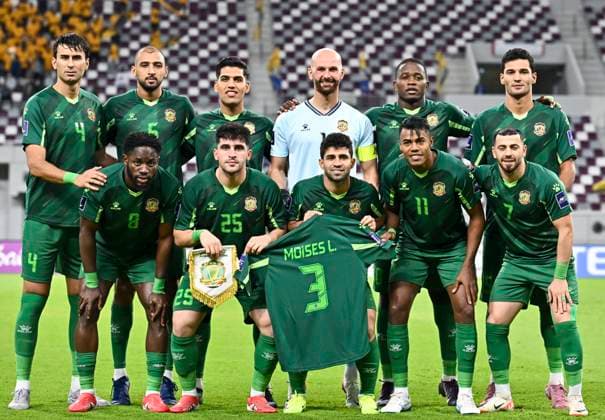 AFC CHAMPIONS LEAGUE ELITE, AL GHARAFA SC (QAT) AL SHORTA (IRQ) Al Shorta team players pose for a team photo prior to the AFC Champions League elite west football match between Qatar s Al Gharafa SC and IraqÕs Al Shorta at Khalifa International Stadium in Doha, Qatar, on November 29, 2025 DOHA Qatar Copyright: xNAUSHADx