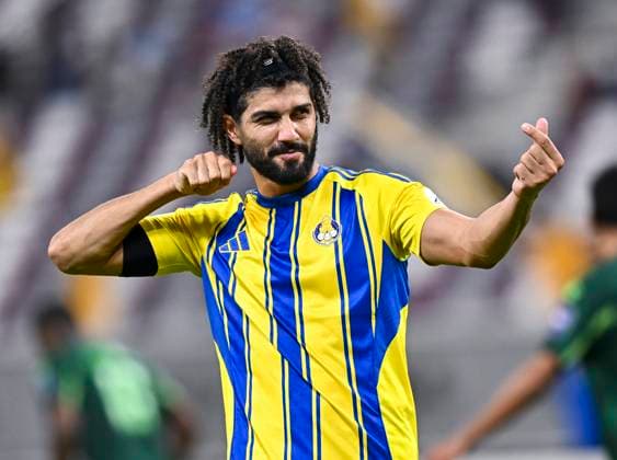AFC CHAMPIONS LEAGUE ELITE, AL GHARAFA SC (QAT) AL SHORTA (IRQ) Ferjani Sassi of Al Gharafa SC celebrates with his teammates after scoring the goal during the AFC Champions League elite west football match between Qatar s Al Gharafa SC and IraqÕs Al Shorta at Khalifa International Stadium in Doha, Qatar, on November 29, 2025 DOHA Qatar Copyright: xNAUSHADx