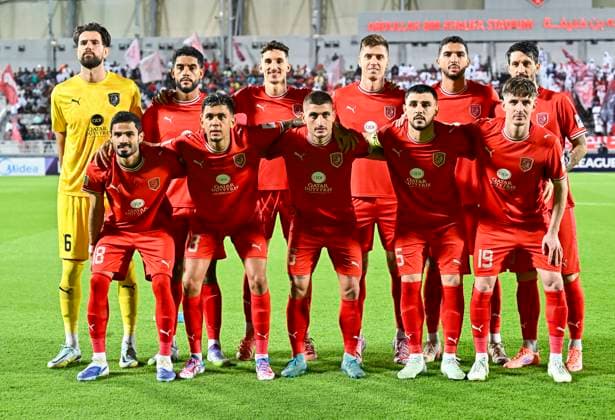 AFC CHAMPIONS LEAGUE ELITE, AL DUHAIL SC (QAT) V AL AHLI SAUDI FC (KSA) Al Duhail SC team players pose for a team photo prior to the AFC Champions League elite west football match between Qatar s Al Duhail SC and Saudi Arabia s Al Ahli Saudi FC at Abdullah Bin Khalifa Stadium in Doha, Qatar, on September 29, 2025. DOHA Qatar Copyright: xNAUSHADx