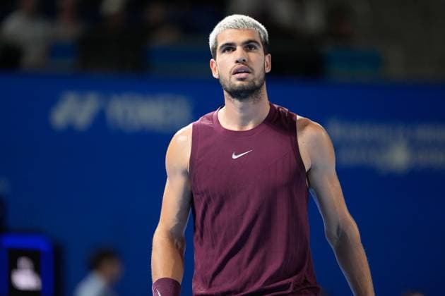 Carlos Alcaraz (ESP), SEPTEMBER 29, 2025 - Tennis : Singles Semi-final match at Ariake Colosseum during Kinoshita Group Japan Open Tennis Championships 2025 in Tokyo, Japan. Noxthirdxpartyxsales  aflo_305253568
