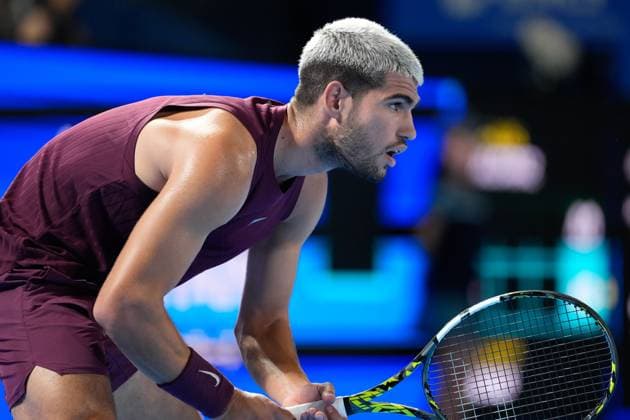 Carlos Alcaraz (ESP), SEPTEMBER 29, 2025 - Tennis : Singles Semi-final match at Ariake Colosseum during Kinoshita Group Japan Open Tennis Championships 2025 in Tokyo, Japan. Noxthirdxpartyxsales  aflo_305253577