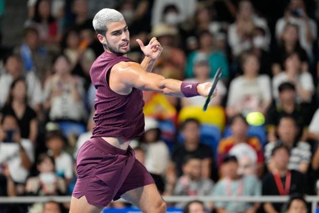 Carlos Alcaraz (ESP), SEPTEMBER 29, 2025 - Tennis : Singles Semi-final match at Ariake Colosseum during Kinoshita Group Japan Open Tennis Championships 2025 in Tokyo, Japan. Noxthirdxpartyxsales  aflo_305253584