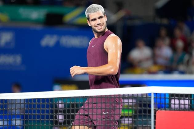 Carlos Alcaraz (ESP), SEPTEMBER 29, 2025 - Tennis : Singles Semi-final match at Ariake Colosseum during Kinoshita Group Japan Open Tennis Championships 2025 in Tokyo, Japan. Noxthirdxpartyxsales  aflo_305253487