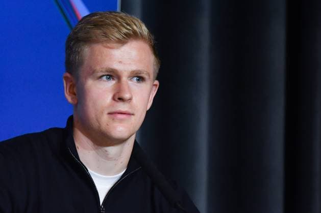 September 29, 2025, Madrid, Spain: Jonathan Burkardt of Eintracht Frankfurt, attends a press conference, PK, Pressekonferenz ahead of their UEFA Champions League 2025 26 match against Atletico de Madrid at Riyadh Air Metropolitano. Madrid Spain - ZUMAs197 20250929_aaa_s197_315 Copyright: xAtilanoxGarciax