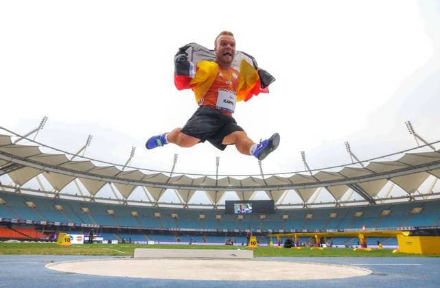 New Delhi 2025 World Para Athletics Championships, India, 30.09.2025 (Photo by Marcus Hartmann) Niko Kappel of Team Germany competing in Mens Shot Put F41 at New Delhi 2025 World Para Athletics Championships, India, 30.09.2025 (Photo by Marcus Hartmann) Niko Kappel vom Team Deutschland beim Kugelstoßen der Männer Klasse F41 at New Delhi 2025 World Para Athletics Championships, India, 30.09.2025 (Photo by Marcus Hartmann) *** New Delhi 2025 World Para Athletics Championships, India, 30 09 2025 Photo by Marcus Hartmann Niko Kappel of Team Germany competing in Mens Shot Put F41 at New Delhi 2025 World Para Athletics Championships, India, 30 09 2025 Photo by Marcus Hartmann Niko Kappel of Team Germany competing in Mens Shot Put F41 at New Delhi 2025 World Para Athletics Championships, India, 30 09 2025 Photo by Marcus Hartmann Copyright: xBEAUTIFULxSPORTS MarcusxHartmannx