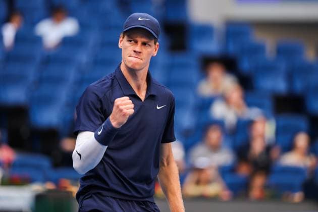 BEIJING, CHINA - SEPTEMBER 30: Jannik Sinner of Italy reacts in the Men s Singles Semifinal match against Alex De Minaur of Australia on day 9 of the 2025 China Open at the National Tennis Center on September 30, 2025 in Beijing, China.  Copyright: xVCGx 111594181668