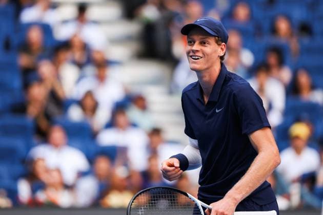 BEIJING, CHINA - SEPTEMBER 30: Jannik Sinner of Italy reacts in the Men s Singles Semifinal match against Alex De Minaur of Australia on day 9 of the 2025 China Open at the National Tennis Center on September 30, 2025 in Beijing, China.  Copyright: xVCGx 111594181484