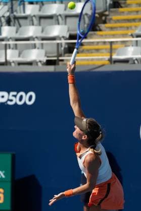 (250930) -- BEIJING, Sept. 30, 2025 -- Timea Babos competes during the women s doubles second round match between Xu Yifan Yang Zhaoxuan of China and Timea Babos of Hungary Luisa Stefani of Brazil at 2025 China Open tennis tournament in Beijing, China, Sept. 30, 2025. ) (SP)CHINA-BEIJING-TENNIS-CHINA OPEN-WOMEN S DOUBLES-SECOND ROUND(CN) XiexHan 