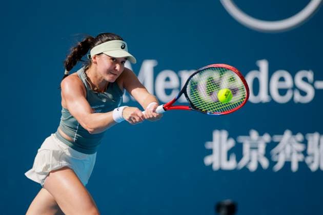 BEIJING, CHINA - SEPTEMBER 30: Eva Lys of Germany competes in the Women s Singles Round of 16 match against McCartney Kessler of the United States on day 9 of the 2025 China Open at the National Tennis Center on September 30, 2025 in Beijing, China.  Copyright: xVCGx 111594192395