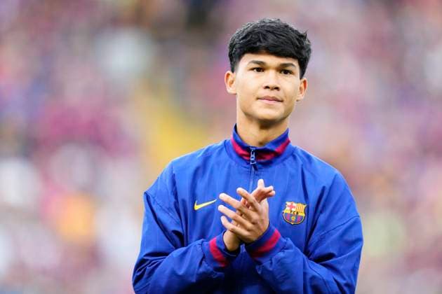 FC Barcelona, Barca v Real Sociedad - LaLiga EA Sports Pedro Fernandez Dro of Barcelona and Spain prior the LaLiga EA Sports match between FC Barcelona and Real Sociedad at Estadi Olimpic Lluis Companys on September 28, 2025 in Barcelona, Spain. Barcelona Spain  Copyright: xJosexBretonx originalFilename:bretonhernandez-fcbarcel250928_npheE.jpg