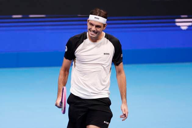 September 30, 2025, Tokyo, Japan: Taylor FRITZ (USA) in action against Carlos ALCARAZ (ESP) during the Singles Final match of the Japan Open Tennis Championships at Ariake Colosseum in Tokyo. The tournament runs from September 22 to 30. Tokyo Japan - ZUMAm191 20250930_aap_m191_032 Copyright: xRodrigoxReyesxMarinx