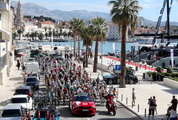 PXL_CroRace stage 1 CroRace cycling race Stage 1 start in Split, Croatia on 30. September. Stage one is 162 kilometers long from Split to Sinj.  IvoxCagalj PIXSELL