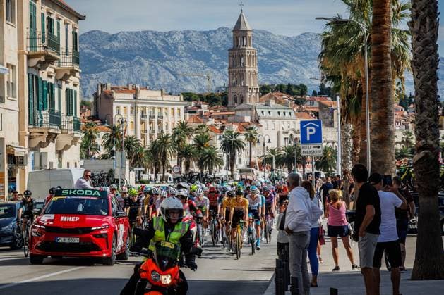PXL_CroRace stage 1 CroRace cycling race Stage 1 start in Split, Croatia on 30. September. Stage one is 162 kilometers long from Split to Sinj.  ZvonimirxBarisin PIXSELL