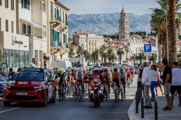 PXL_CroRace stage 1 CroRace cycling race Stage 1 start in Split, Croatia on 30. September. Stage one is 162 kilometers long from Split to Sinj.  ZvonimirxBarisin PIXSELL