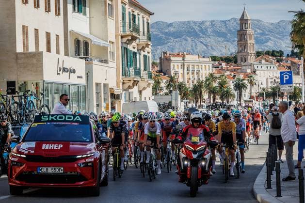 PXL_CroRace stage 1 CroRace cycling race Stage 1 start in Split, Croatia on 30. September. Stage one is 162 kilometers long from Split to Sinj.  ZvonimirxBarisin PIXSELL