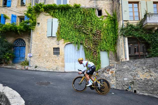 UEC 2025 Road European Championship, EM, Europameisterschaft Drome-Ardeche Media Activities 30 09 2025 LORIOL-SUR-DROME, FRANCE - SEPTEMBER 30 : Evenepoel Remco (Belgium) pictured during a training session ahead of the Men Elite cycling road race of the 2025 UEC Road European Championship Drome-Ardeche 10th edition an UCI Continental Championships cycling race on September 30, 2025 in Loriol-sur-Drome, France, 30 09 2025 Loriol-sur-Drome France  Copyright: xVincentxKalutx