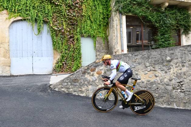 UEC 2025 Road European Championship, EM, Europameisterschaft Drome-Ardeche Media Activities 30 09 2025 LORIOL-SUR-DROME, FRANCE - SEPTEMBER 30 : Evenepoel Remco (Belgium) pictured during a training session ahead of the Men Elite cycling road race of the 2025 UEC Road European Championship Drome-Ardeche 10th edition an UCI Continental Championships cycling race on September 30, 2025 in Loriol-sur-Drome, France, 30 09 2025 Loriol-sur-Drome France  Copyright: xVincentxKalutx