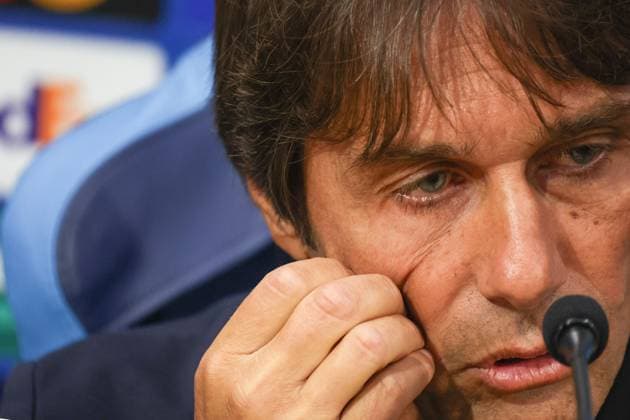 Antonio Conte s press conference, PK, Pressekonferenz Antonio Conte Head Coach of SSC Napoli During the press conference on September 30, 2025, valid for the Champions League, before the 2025 26 match between Napoli and Sporting Lisbon in Naples at the Stadio Maradona. In the photo: Napoli Stadio Maradona Campania ITALIA Copyright: xFABIOxSASSOxFabioxSassox 0A4A5536