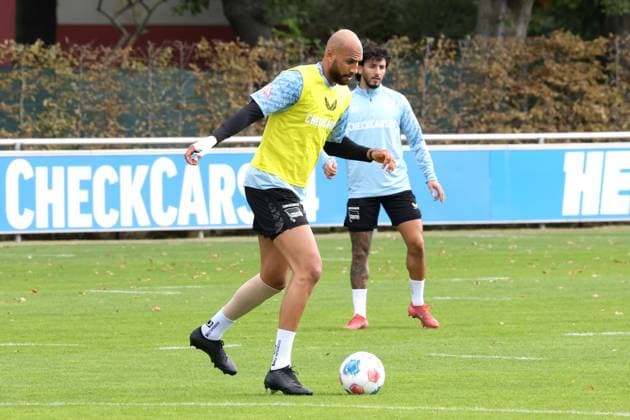 DEU, DFL, 2. FBL Hertha BSC, Training, 30.09.2025, Sportforum, Berlin, DEU, DFL, 2. FBL Hertha BSC, Training, im Bild John Anthony Brooks (Hertha BSC Berlin 25) DFL - regulations prohibit any use of Photographs as image sequences and or quasi-video