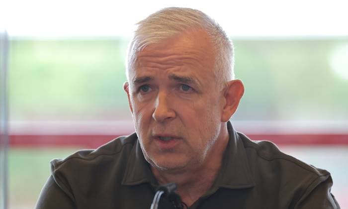 Präsident Dirk Zingler Pressekonferenz zum Stadionausbau Fußball Fussball Bundesliga Herren DFL Saison 2024 2025 30.09.2025 1.FC Union Berlin FCU DFL regulations prohibit any use of photographs as image sequences and or quasi-video.