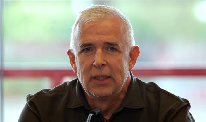 Präsident Dirk Zingler Pressekonferenz zum Stadionausbau Fußball Fussball Bundesliga Herren DFL Saison 2024 2025 30.09.2025 1.FC Union Berlin FCU DFL regulations prohibit any use of photographs as image sequences and or quasi-video.
