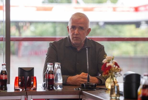 Fußball, Herren, Saison 2025 2026, 1. Bundesliga, 1. FC Union Berlin, Medienrunde mit Präsident Dirk Zingler (1. FC Union) zum aktuellen Stand zur geplanten Erweiterung des Stadions An der Alten Försterei, 30.09. 2025, Copyright: xMatthiasxKochx