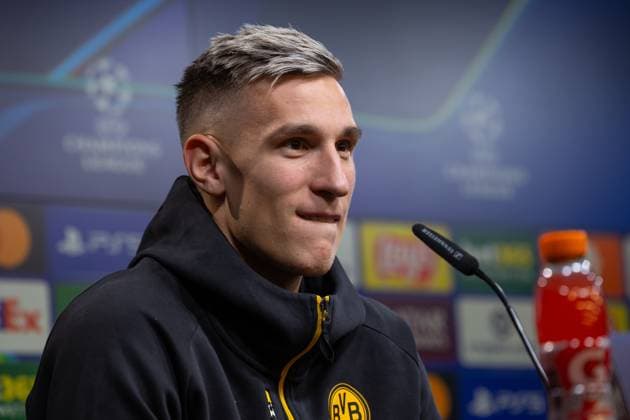 30.09.2025, Pressekonferenz zum UEFA Champions League Spiel zwischen Borussia Dortmund und Atletico Bilbao, Nico Schlotterbeck (Borussia Dortmund), Dortmund Trainingsgelände Borussia Dortmund NRW Deutschland xRHR-FOTO DEx Copyright: DennisxEwert RHR-FOTOx RHR-FOTO DE