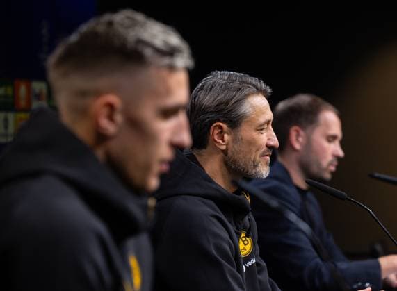 30.09.2025, Pressekonferenz zum UEFA Champions League Spiel zwischen Borussia Dortmund und Atletico Bilbao, Trainer Niko Kovac (Borussia Dortmund), Dortmund Trainingsgelände Borussia Dortmund NRW Deutschland xRHR-FOTO DEx Copyright: DennisxEwert RHR-FOTOx RHR-FOTO DE