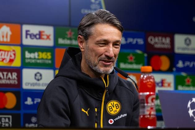 30.09.2025, Pressekonferenz zum UEFA Champions League Spiel zwischen Borussia Dortmund und Atletico Bilbao, Trainer Niko Kovac (Borussia Dortmund) lacht, Dortmund Trainingsgelände Borussia Dortmund NRW Deutschland xRHR-FOTO DEx Copyright: DennisxEwert RHR-FOTOx RHR-FOTO DE