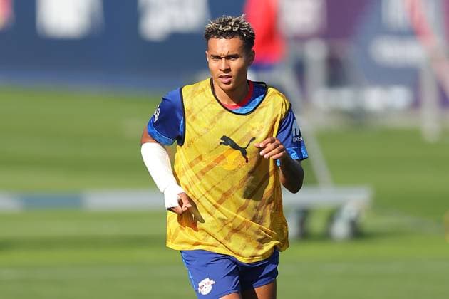 Training RB Leipzig Bundesliga Leipzig, 30.09.2025, Trainingszentrum am Cottaweg, Saison 2025 2026, Fußball, Männer, 1. Bundesliga , Training RB Leipzig , Im Bild: Antonio Nusa ,