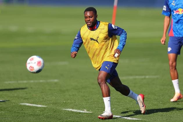 Training RB Leipzig Bundesliga Leipzig, 30.09.2025, Trainingszentrum am Cottaweg, Saison 2025 2026, Fußball, Männer, 1. Bundesliga , Training RB Leipzig , Im Bild: Ridle Baku ,