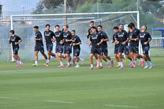 Foto IPP Felice De Martino Napoli 30 09 2025 Calcio Allenamento Napoli pre gara Champions League con lo Sporting Lisbona Italy Photo Press World Copyright Napoli italy Italia ITALY  Copyright: xR4924_italyphotopressx