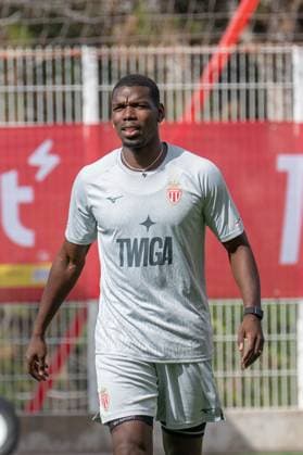 AS Monaco Training - La Turbie Paul Pogba seen during collective team training, day before UEFA Champion s League day 2 match versus Manchester City, in AS Monaco Football Club training center in La Turbie, France, on September 30, 2025. Photo by Laurent Coust ABACAPRESS.COM La Turbie France  Copyright: xCoustxLaurent ABACAx