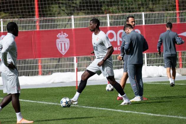 AS Monaco Training - La Turbie Paul Pogba seen during collective team training, day before UEFA Champion s League day 2 match versus Manchester City, in AS Monaco Football Club training center in La Turbie, France, on September 30, 2025. Photo by Laurent Coust ABACAPRESS.COM La Turbie France  Copyright: xCoustxLaurent ABACAx