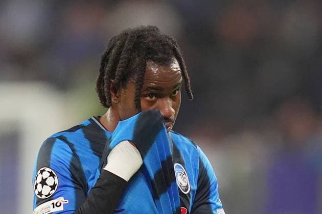 Atalanta s Ademola Lookman during the Uefa Champions League soccer match between Atalanta and Club Brugge at the New Balance Stadium in Bergamo , north Italy - Tuesday, September 30 , 2025. - Soccer .  Copyright: xSpada LaPressex