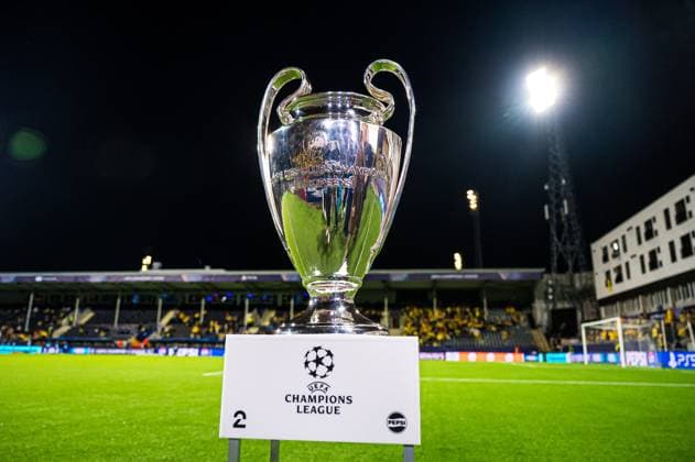 250930 The Champions League trophy at Aspmyra Stadion ahead of the UEFA Champions League football match between Bodo Glimt and Tottenham on September 30, 2025 in Bodo. Photo: Marius Simensen BILDBYRAN Cop 238 MM0044 bbeng bodo glimt football fotball fotboll mesterligaen soccer spurs tottenham hotspur uefa champions league Copyright: MARIUSxSIMENSEN BB250930BB636