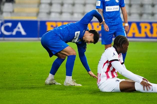 Deutschland, Fußball, Regionalliga Südwest, Saison 2025 2026, 10. Spieltag SC Freiburg II vs. TSG Balingen Dreisamstadion (Freiburg): Halim Eroglu (TSG Balingen ,34) Freiburg Dreisamstadion Baden-Württemberg Deutschland Copyright: xFINLEYxMÖRCHx