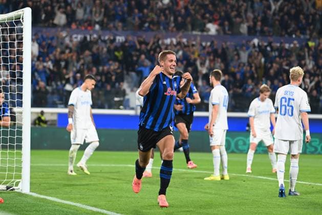 Mario Pasalic (Atalanta Bc) celebrating his gaol during Atalanta BC vs Club Brugge KV, UEFA Champions League football match in Bergamo, Italy, September 30 2025  Copyright: xGianlucaxRicci IPAxSportx xipa-agency.netx xx IPA_65971170 IPA_Agency_IPA65971170