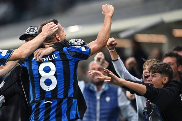 Mg Bergamo 30 09 2025 - Champions League Atalanta-Club Brugge foto Matteo Gribaudi Image nella foto: esultanza gol Mario Pasalic 