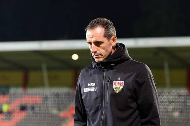 Portrait, Portraet, Freisteller von Markus Krauss (VfB Stuttgart II, Torwarttrainer) nachdenklich GER, VfB Stuttgart II vs. SV Wehen Wiesbaden, Fussball, Herren, 3. Liga, 9. Spieltag, Spielzeit 2025 2026, 30.09.2025 GER, VfB Stuttgart II vs. SV Wehen Wiesbaden, Fussball, Herren, 3. Liga, 9. Spieltag, Spielzeit 2025 2026, 30.09.2025 Aspach Copyright: xEibner-Pressefoto GeraldxOelze-dx EP_ODS
