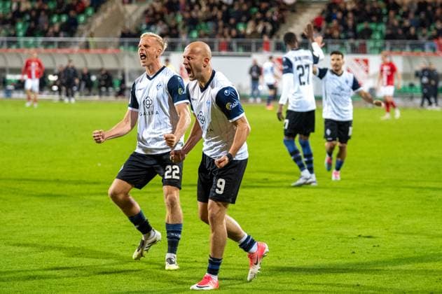 Deutschland: Fussball 3. Liga, 9. Spieltag 2025 2026, TSV Havelse-Waldhof Mannheim am 30.09. in Hannover (Eilenriede-Stadion): Felix Lohkemper (Waldhof Mannheim 9) Torjubel zum 0:2 Copyright: xSvenxHeidmannx