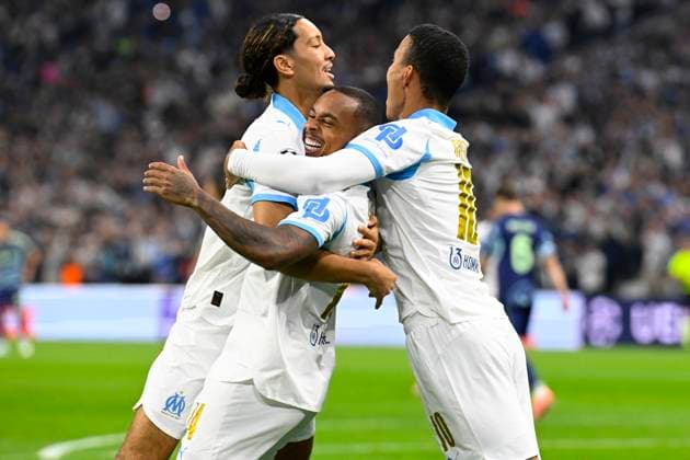 FOOTBALL : Olympique de Marseille VS AFC Ajax Amsterdam - Champions League - 30 09 2025 Joy OM - Champions League match between Olympique de Marseille and AFC Ajax Amsterdam on September 30, 2025 at the Orange Velodrome Stadium in Marseille. MarseilleFrance  Copyright: xWilliamxCannarellax