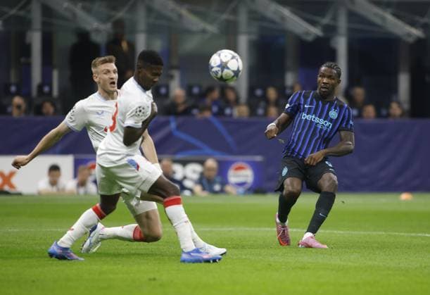 Marcus Thuram of FC Inter during the Uefa Champions League 2025-2026 season, football match between FC Internazionale and SK Slavia Praha on 30 September 2025, at San Siro Stadium, Milan, Italy Photo Nderim Kaceli  Copyright: xNderimxKaceli IPAxSportx xipa-agency.netx xx IPA_65973427 IPA_Agency_IPA65973427
