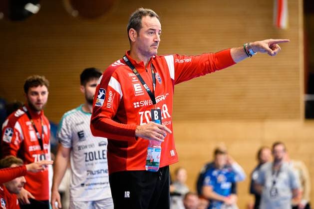 Grosswallstadt: 2.HBL - 25 26 - TV Grosswallstadt - SG BBM Bietigheim Trainer Iker Romero (Bietigheim) Gestik Geste gestikuliert Elsenfeld Untermainhalle Bayern Deutschland