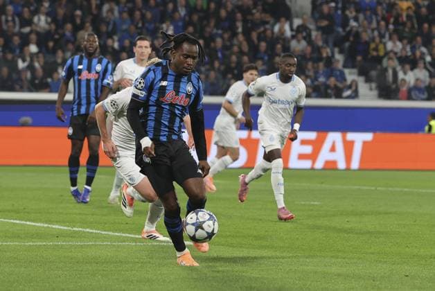 CALCIO - UEFA Champions League - Atalanta BC vs Club Brugge KV Ademola Lookman of Atalanta BC play the ball during Atalanta BC vs Club Brugge, Chanpions League 2025-26 League phase, Matchday 2Â°, game at New Balance Arena in Bergamo (BG), Italy, on September 30, 2025. Bergamo Italy  Copyright: xIPAxSport ABACAx