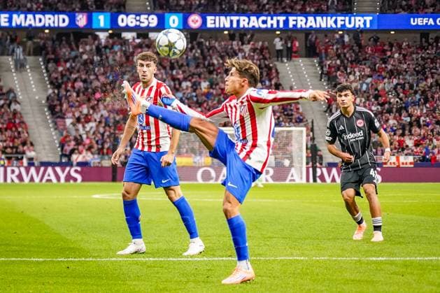 UEFA Champions League 2025 26, 2. Spieltag - Atletico Madrid vs Eintracht Frankfurt - Riyadh Air Metropolitano (Madrid, Spanien): Giuliano Simeone (Atletico Madrid, 20) Copyright: xJOERANxSTEINSIEKx
