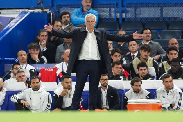 Chelsea v Benfica 30 September 2025, London - UEFA Champions League - Chelsea v SL Benfica - Benfica head coach Jose Mourinho - Photo: Charlotte Wilson Offside. London UK Copyright: xCharlottexWilsonx xOffsidexOffside